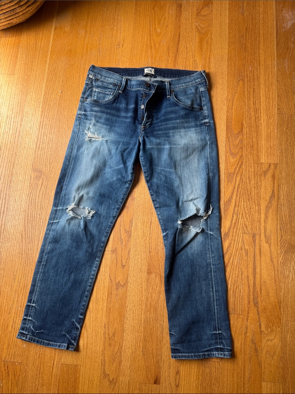 Women’s Distressed Blue Denim Jeans